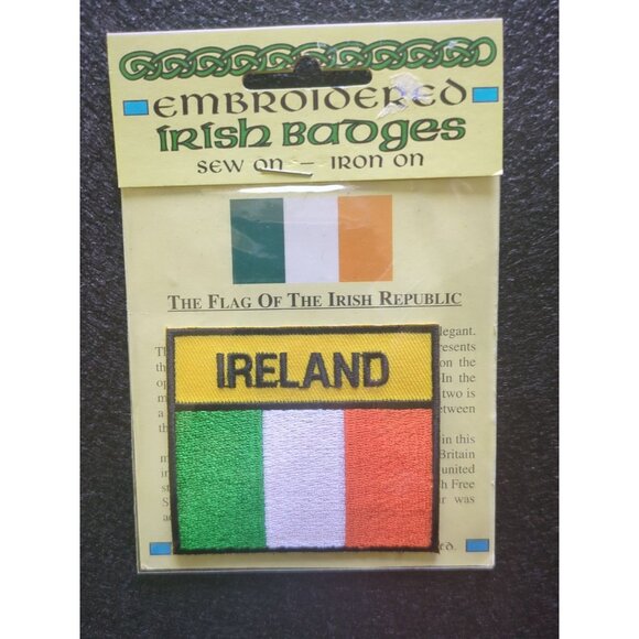 Embroidered Irish Badges Sew On Iron On Patch Ireland Flag - Picture 1 of 2